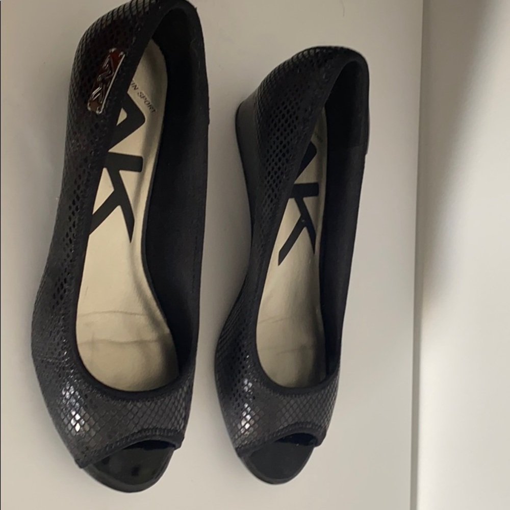 Anne Klein peep toe wedge